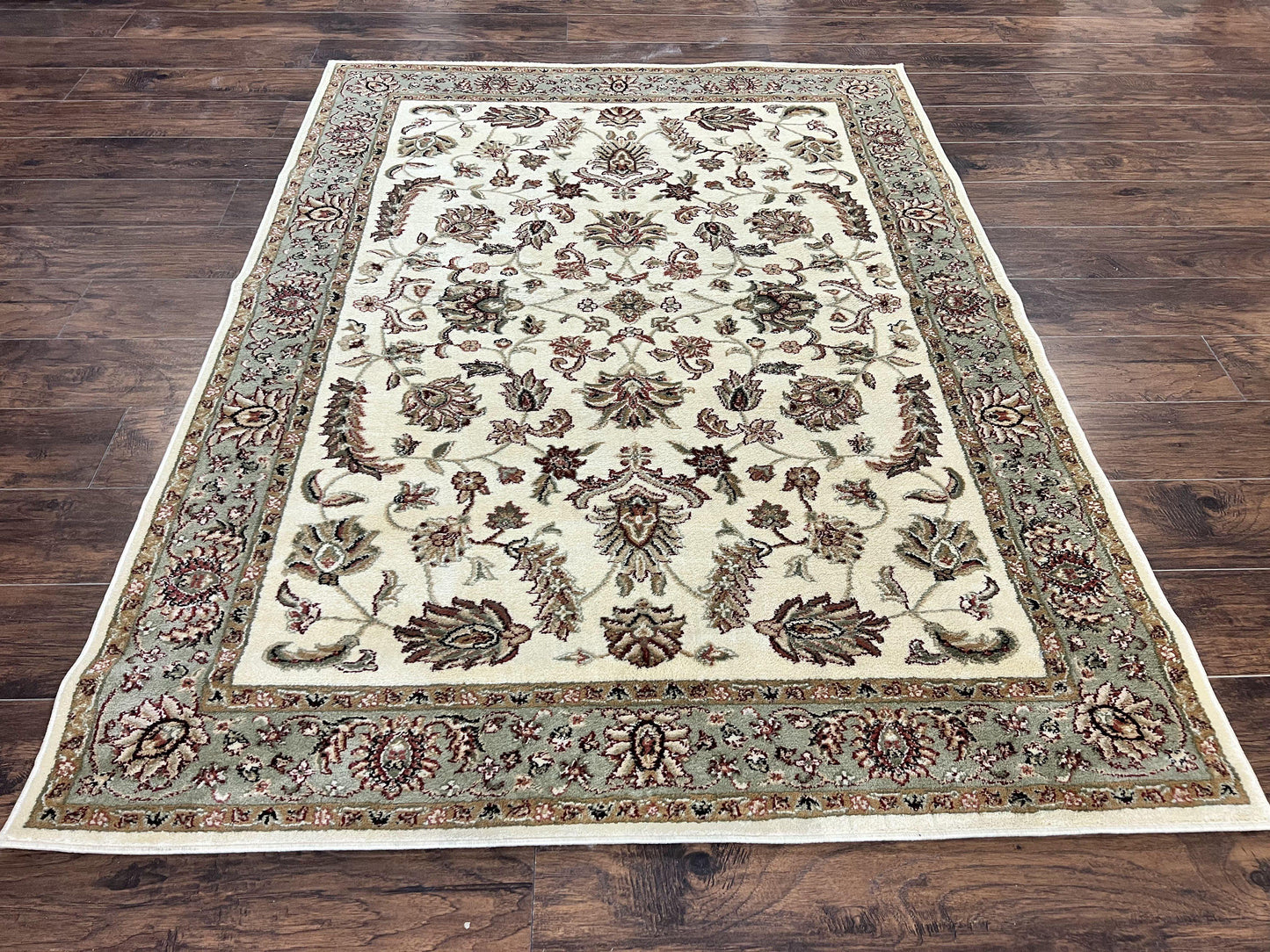 Floral Oriental Rug 5x7 Turkish Power Loomed Carpet With Traditional Design