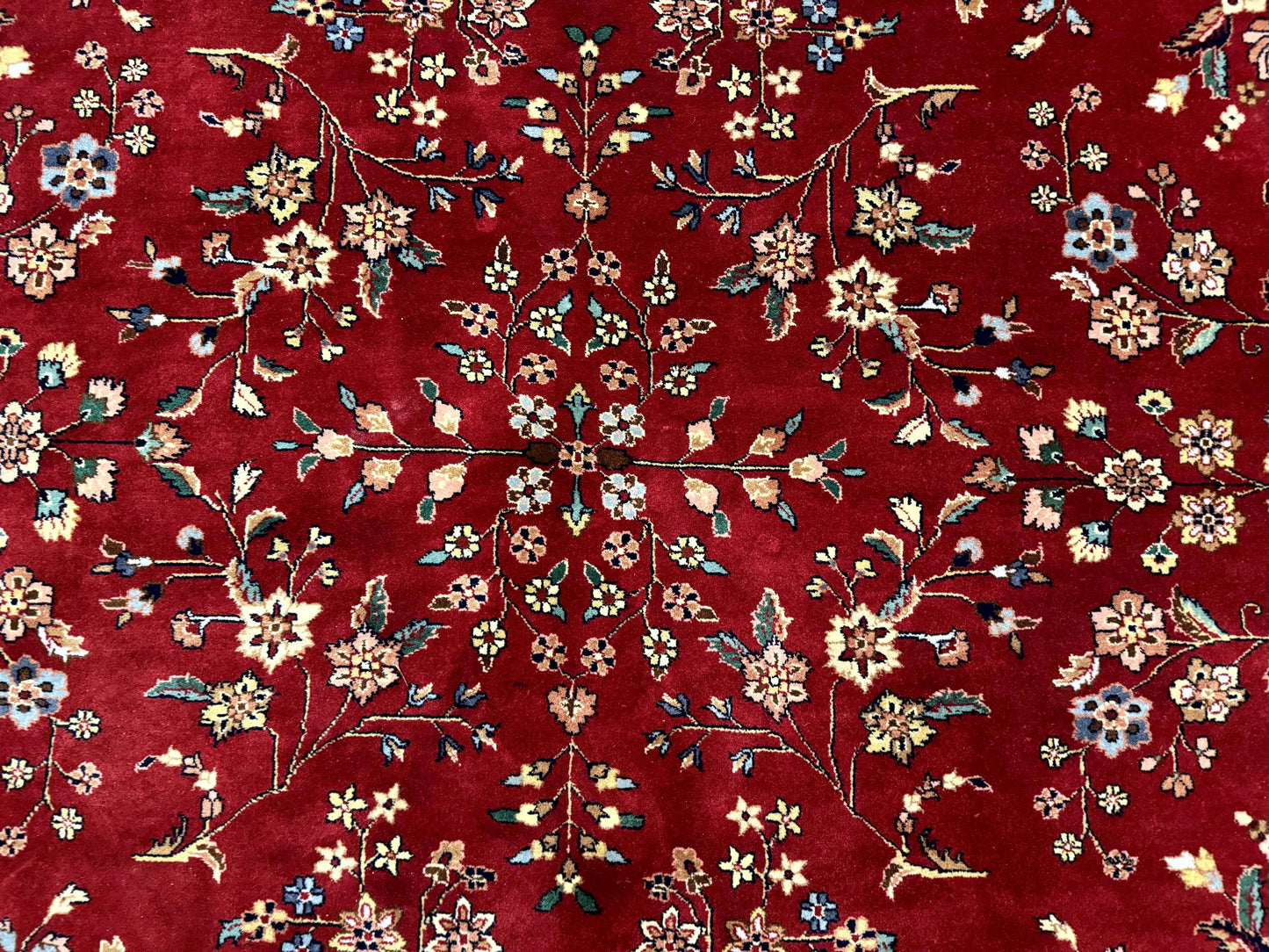 Indo Persian Rug 8x10, Red and Cream, Floral, Pande Cameron