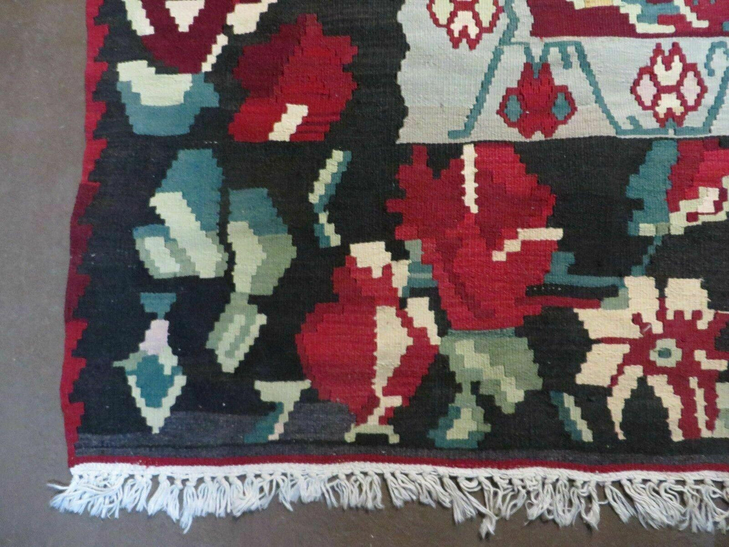 Kilim Rug 8x11 Handmade Flat Weave Karabagh Wool With Organic Dyes Vintage