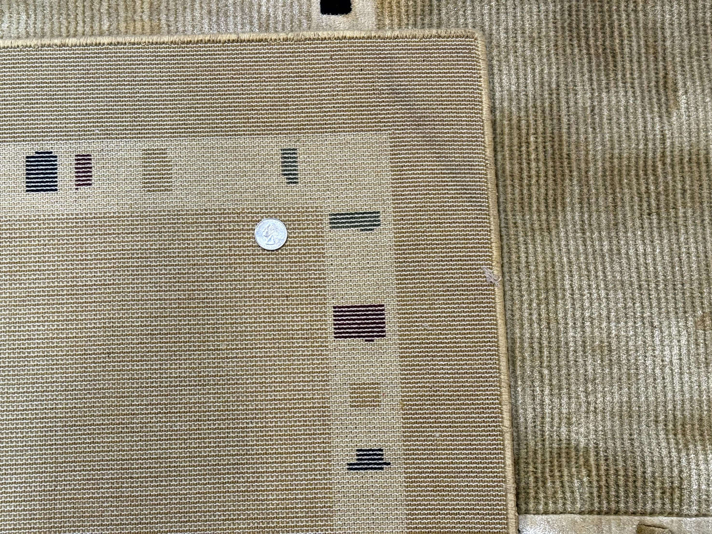 Large Wool Rug 10x13 Modern Panel Design Contemporary Carpet