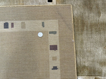 Large Wool Rug 10x13 Modern Panel Design Contemporary Carpet