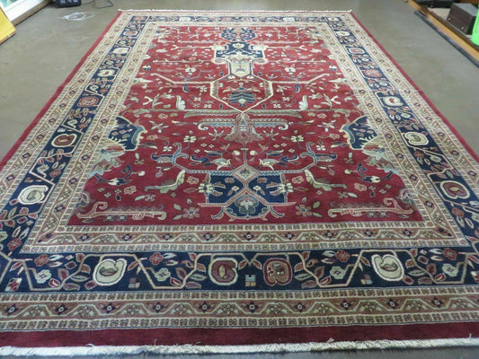 Couristan European Wool Rug Belgium 8 By 11 Foot 7 Inch Vintage Power Loomed Forbes Collection