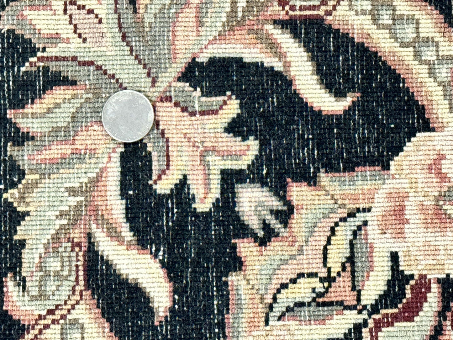 Persian Rug 8x10 Black Handmade Wool Hand Knotted Area Rug