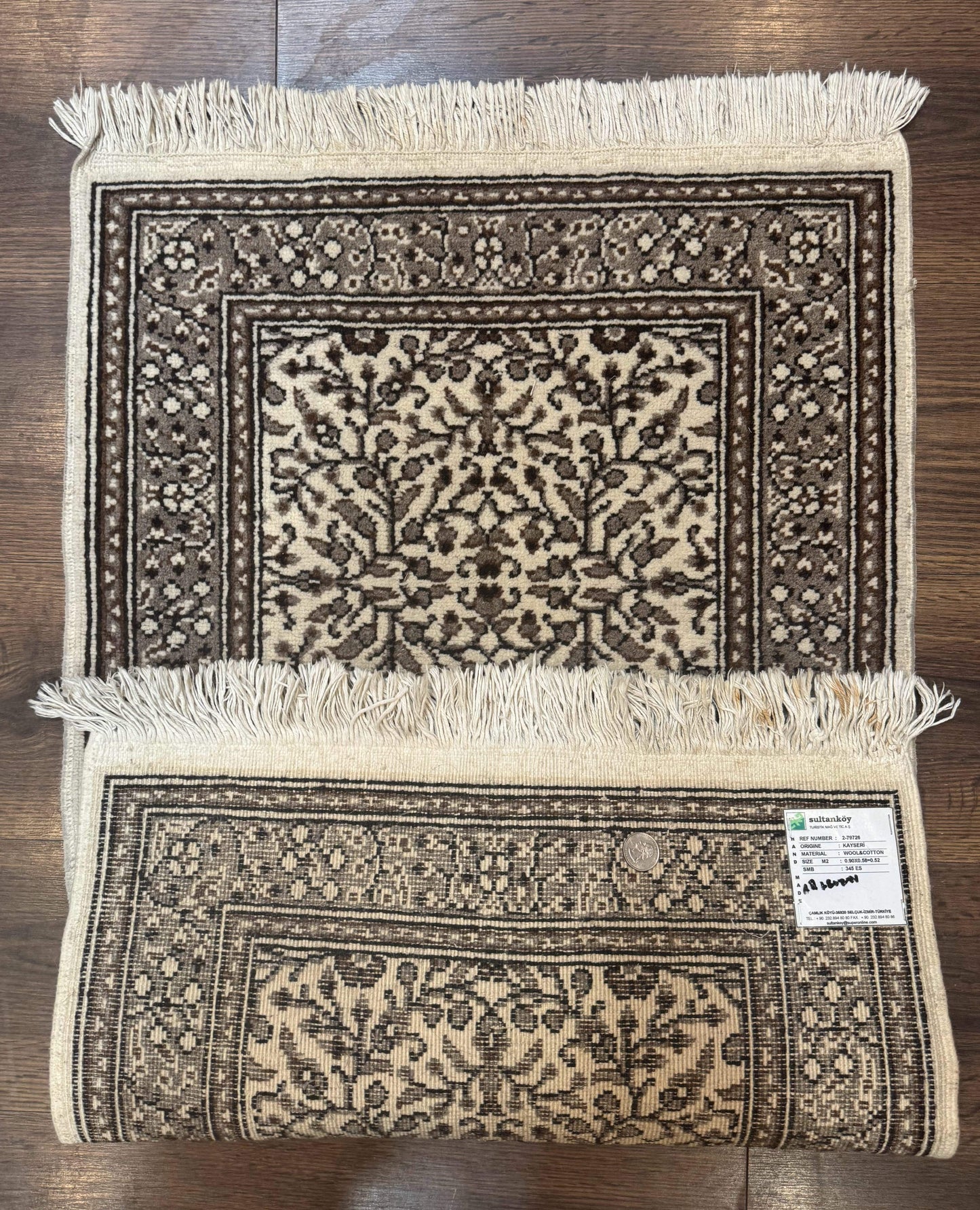 Small Turkish Kayseri Rug 2x3, Allover Pattern