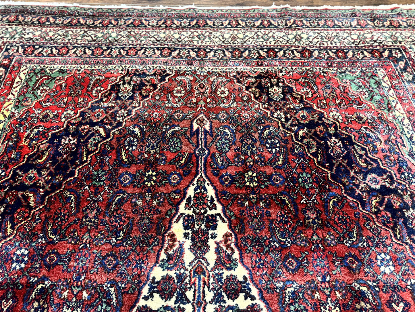 Persian Hamadan Tribal Rug 8x10 Wool Handmade Medallion Carpet