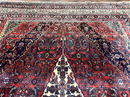 Persian Hamadan Tribal Rug 8x10 Wool Handmade Medallion Carpet