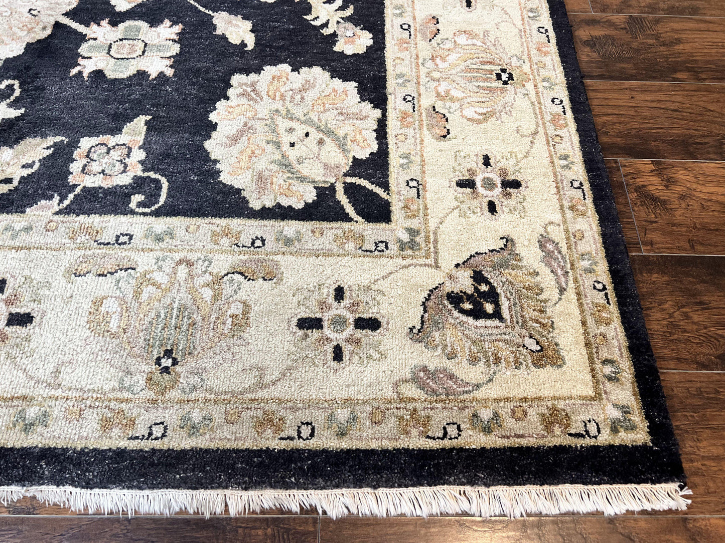 Indo Mahal Rug 8x10 Handmade Wool Floral Vintage Carpet For Living Room