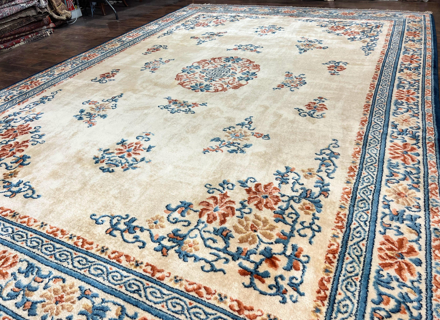 Karastan Rug 10x14 Chinese 718 Vintage Wool Pile Oriental Carpet Rare Find