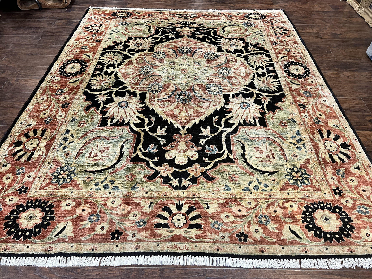 Pak Persian Rug 8x10 Mahal Sultanabad Vintage Medallion Wool Carpet
