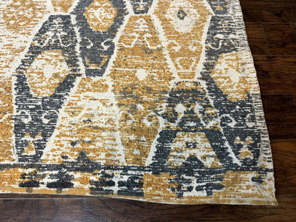 Handmade Indian Area Rug 8x10 Vintage Colorful Hemp Natural Material