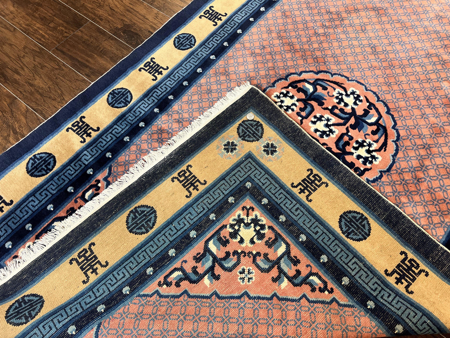 Peking Rug 5x8 Vintage Handmade Wool Pile Chinese Art Deco Oriental Carpet