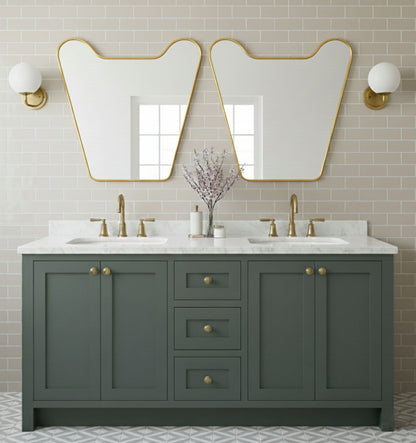 Double vanity wall mirrors