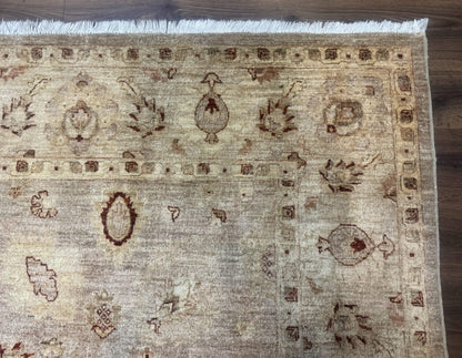 Pakistani Peshawar Rug 8x11, Indo Persian Mahal Carpet, Traditional Wool Oriental Rug