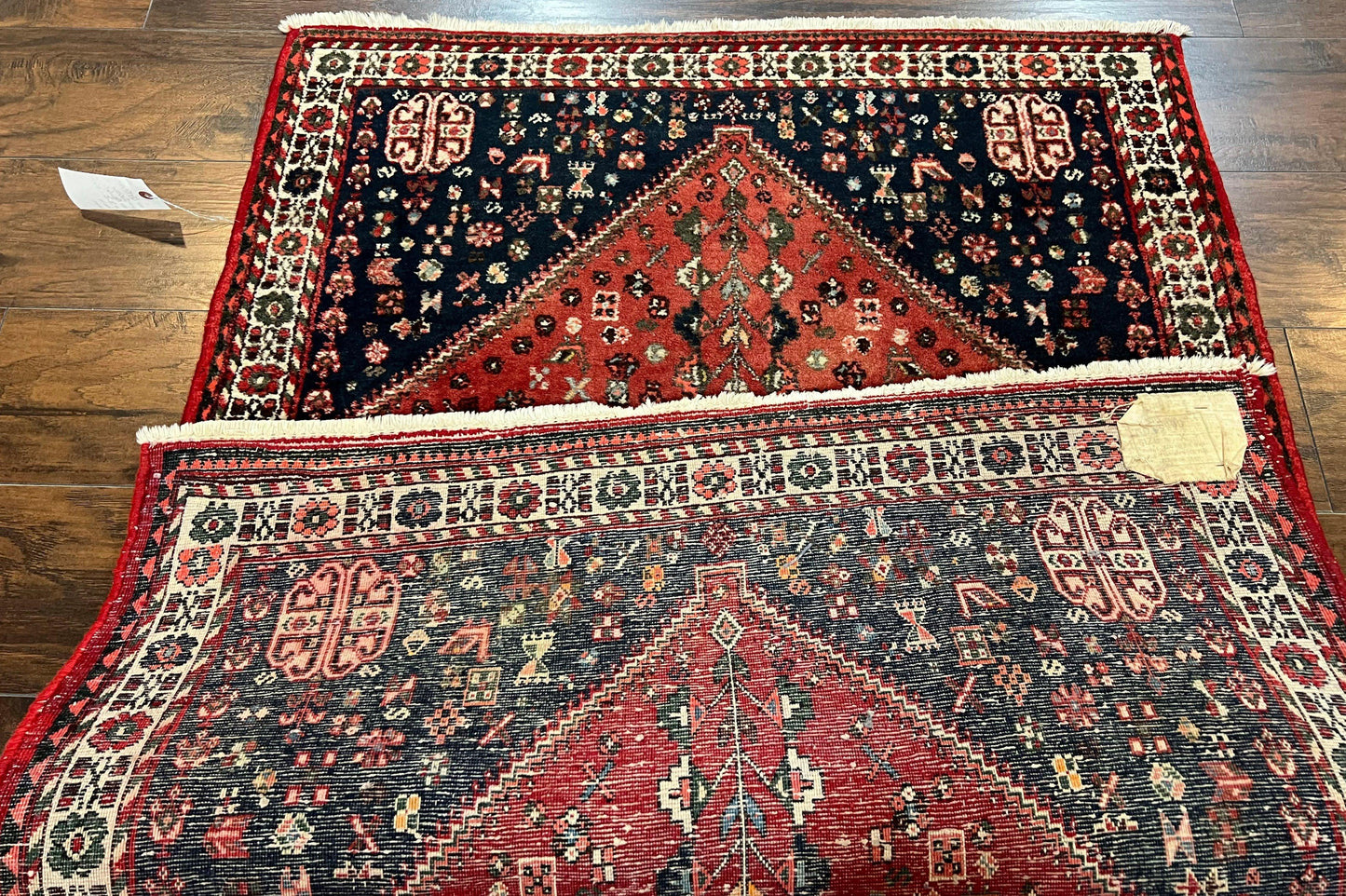 Persian Tribal Rug Hand Knotted Wool Vintage Oriental Carpet 3.6 By 5 Feet