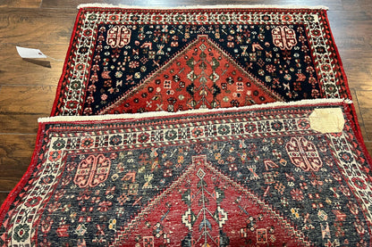 Persian Tribal Rug Hand Knotted Wool Vintage Oriental Carpet 3.6 By 5 Feet