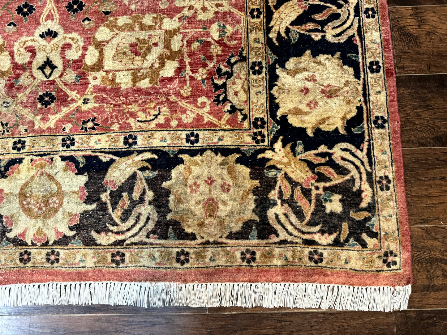 Indian Agra Rug 6x9, Allover Pattern, Traditional Wool Oriental Carpet