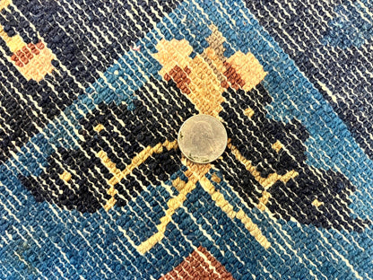 Antique Chinese Wool Rug 9x12 Hand Knotted Peking Carpet Handmade