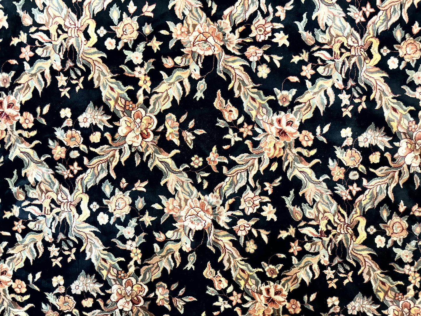 Persian Rug 8x10 Black Handmade Wool Hand Knotted Area Rug