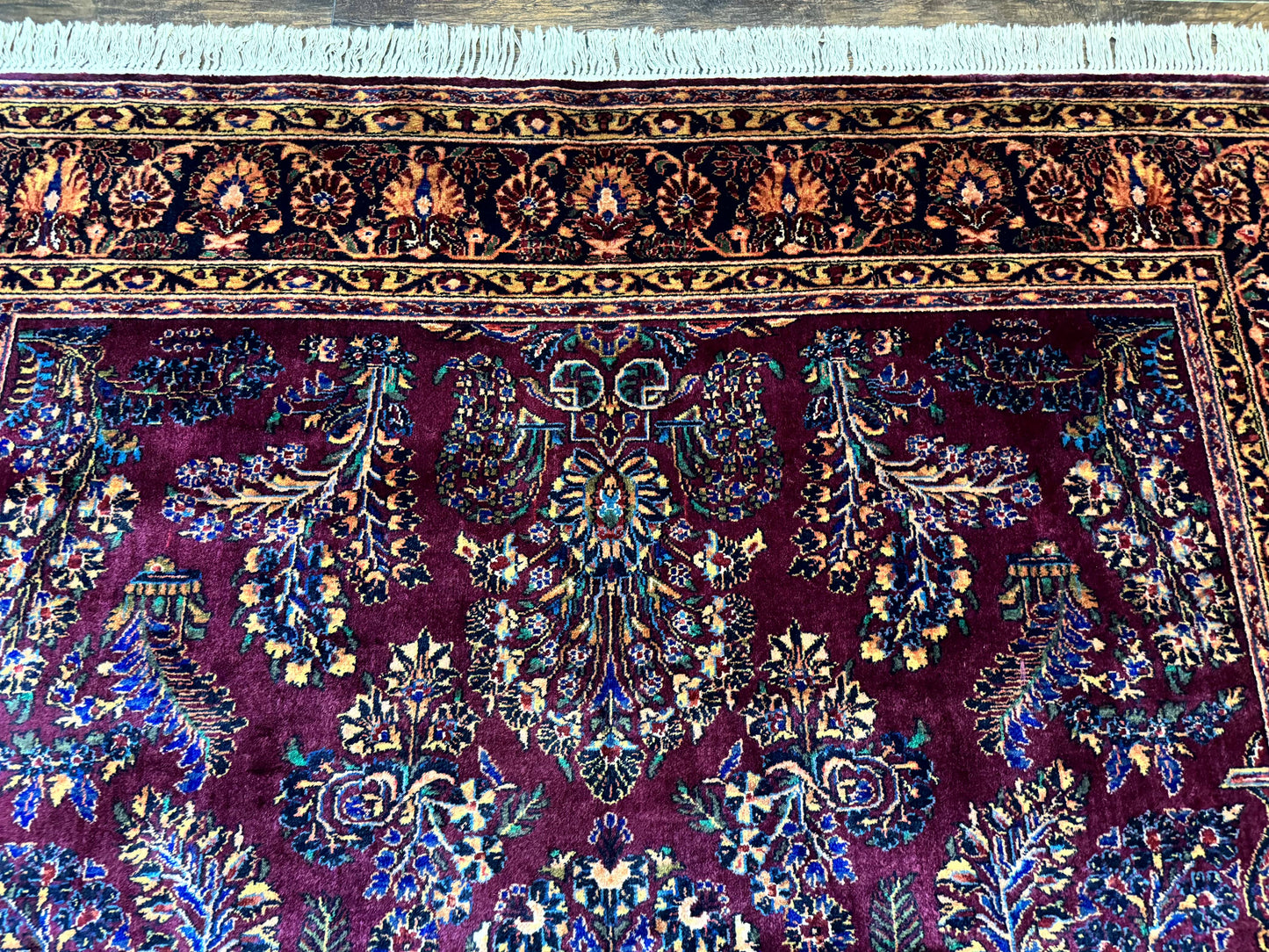 Karastan Rug Antique Wool Pile Sarouk Lanamar 8.6x12 Vintage Discontinued