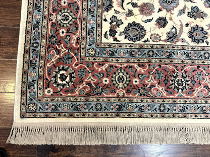 Karastan Rug Ivory Rose Kashan Wool Pile Vintage 8.8 x 12 Original 700 Series Rare
