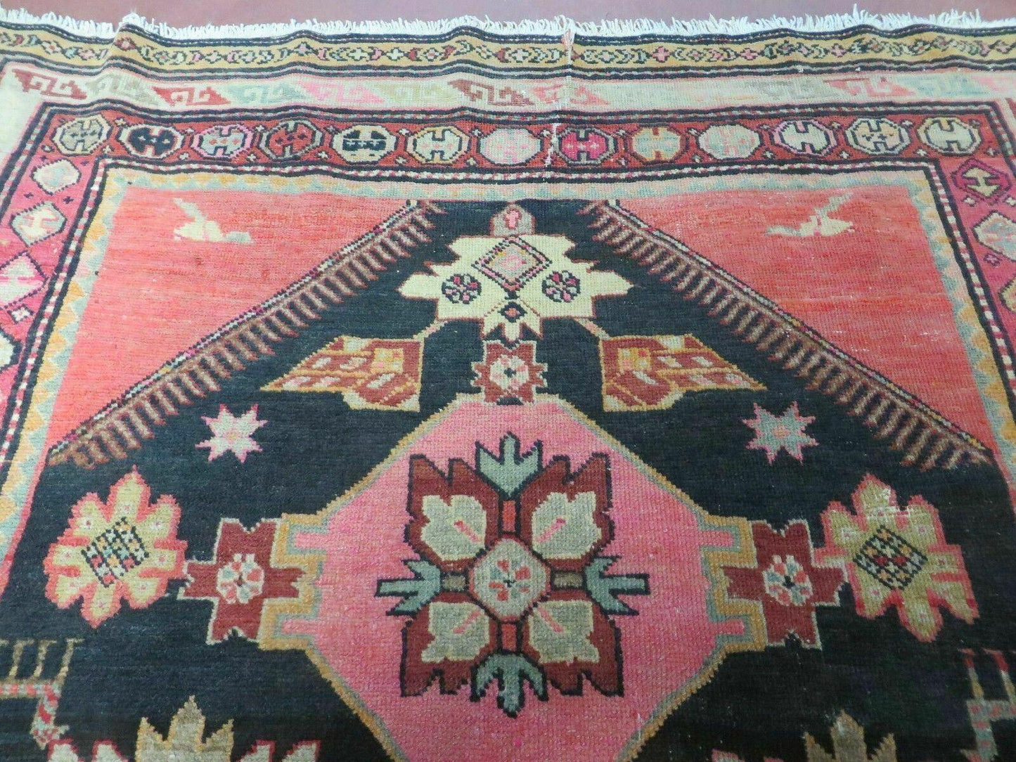 Antique Karabagh Caucasian Rug Handmade Wool 56x105 With Organic Dyes