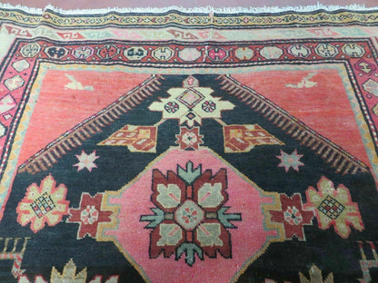 Antique Karabagh Caucasian Rug Handmade Wool 56x105 With Organic Dyes