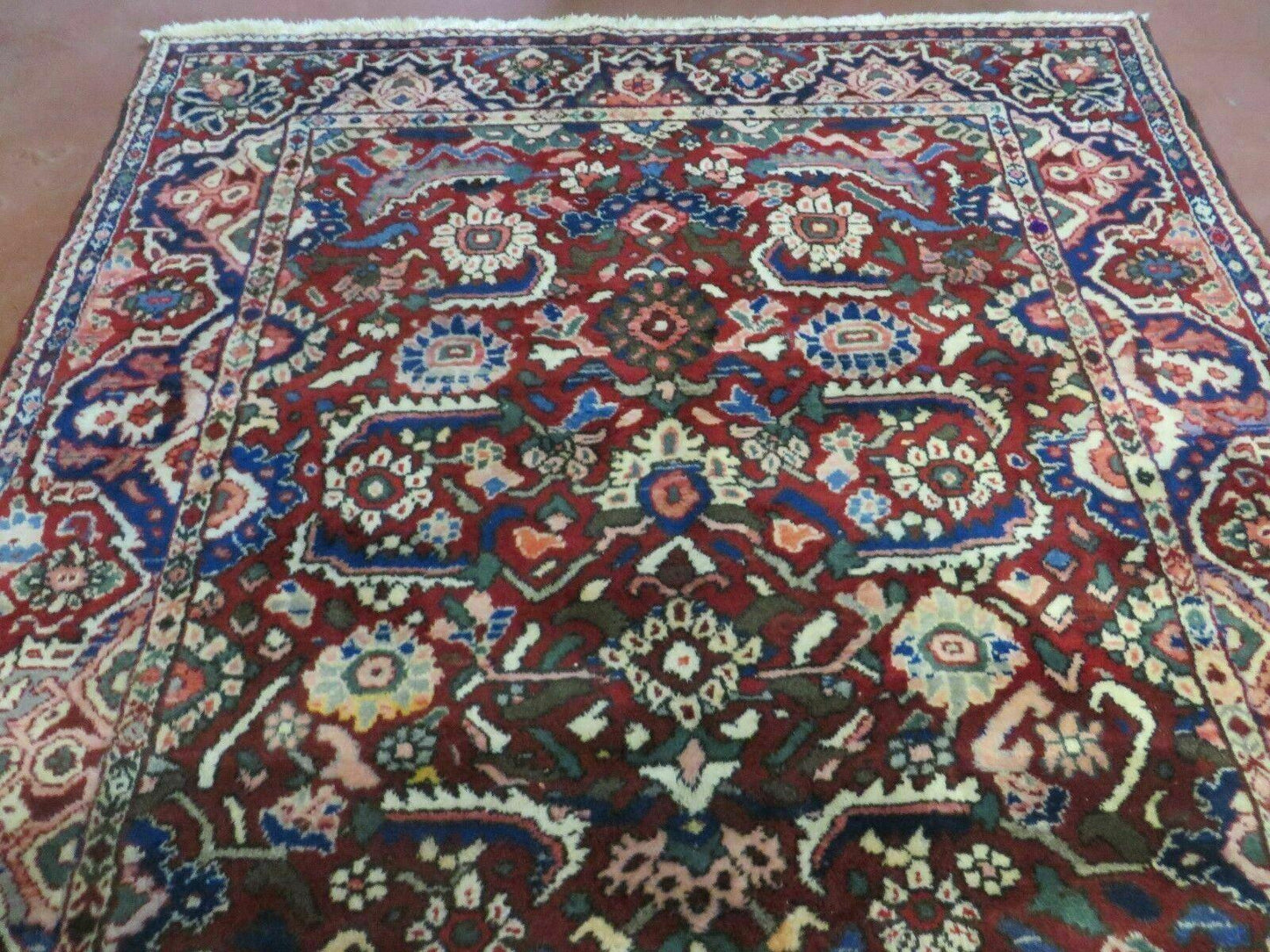 Antique Turkish Wool Rug 5x9 Handmade Veg Dyes 1940s Excellent Condition
