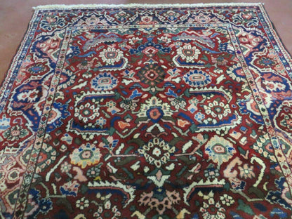 Antique Turkish Wool Rug 5x9 Handmade Veg Dyes 1940s Excellent Condition