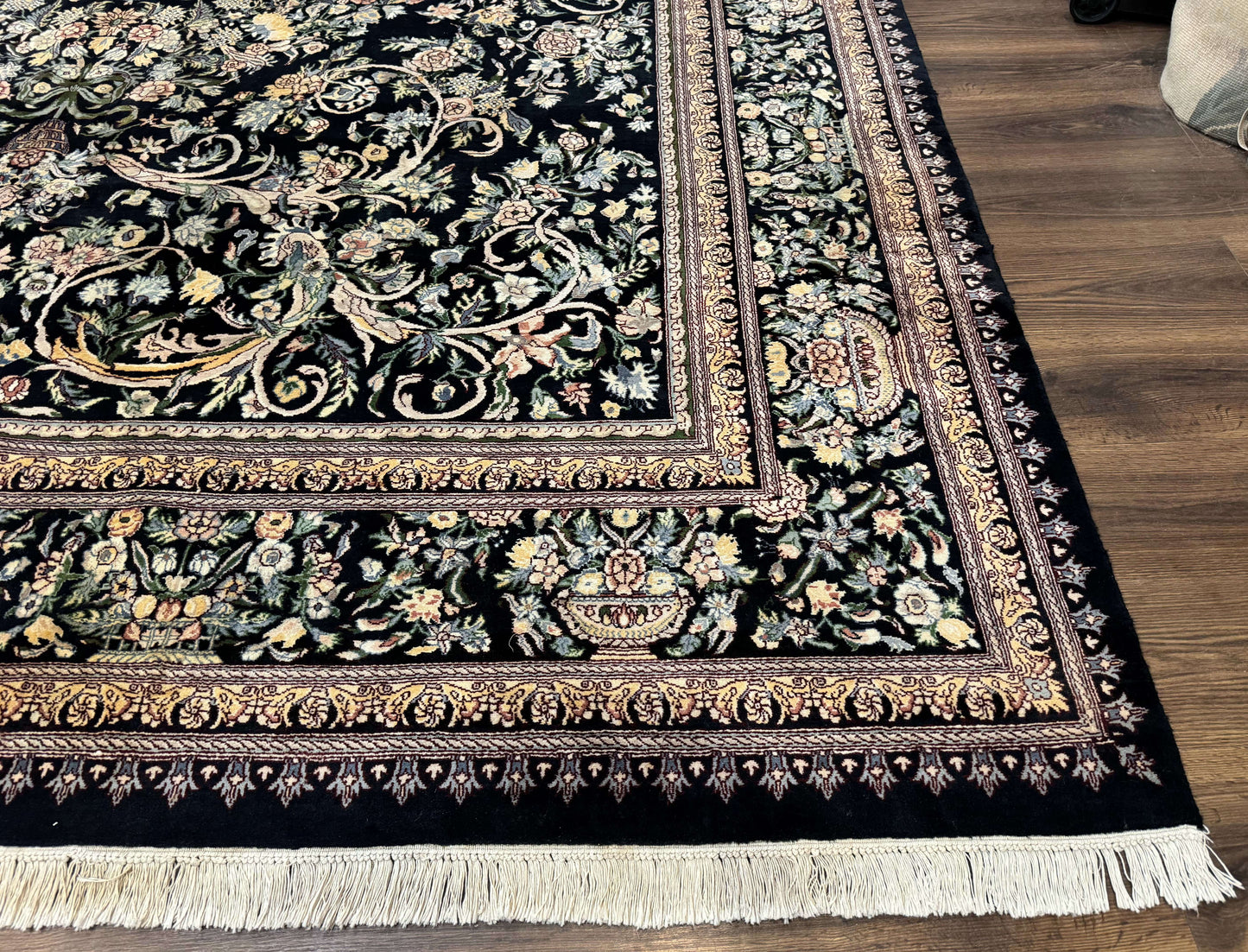 Pak Persian Rug 10x14 Hand Knotted Wool Floral Vintage Carpet 225 KPSI
