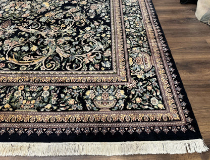 Pak Persian Rug 10x14 Hand Knotted Wool Floral Vintage Carpet 225 KPSI