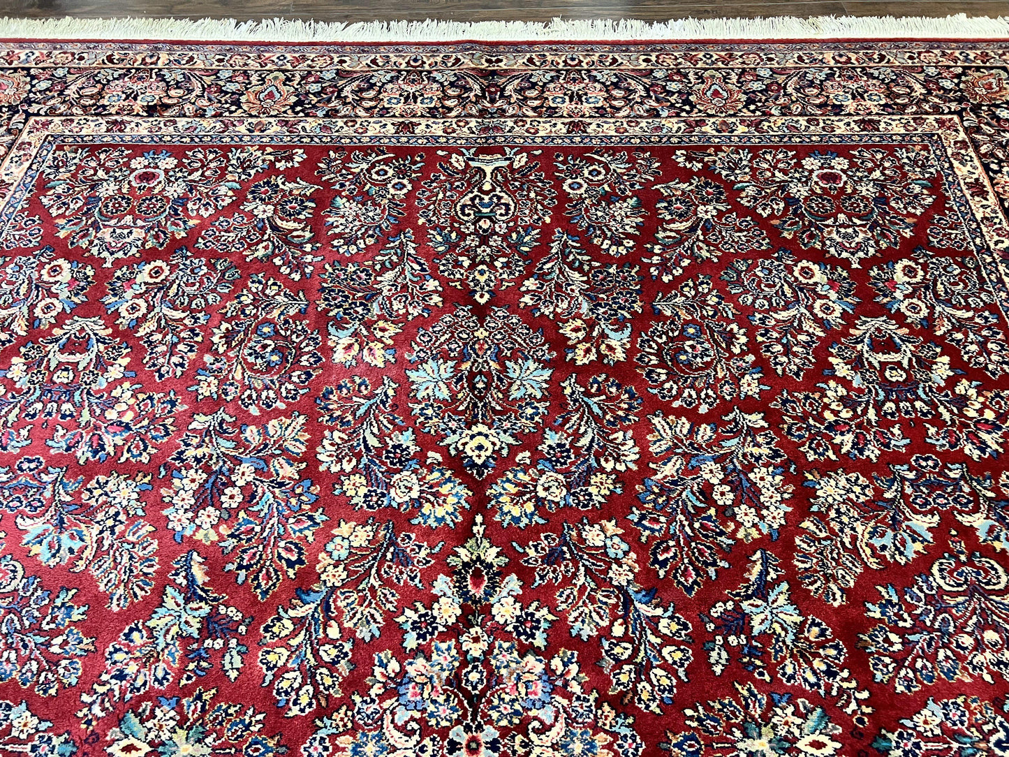 Karastan Rug Red Sarouk 10x18 Wool Carpet Original 700 Series Vintage Large Oriental Rug