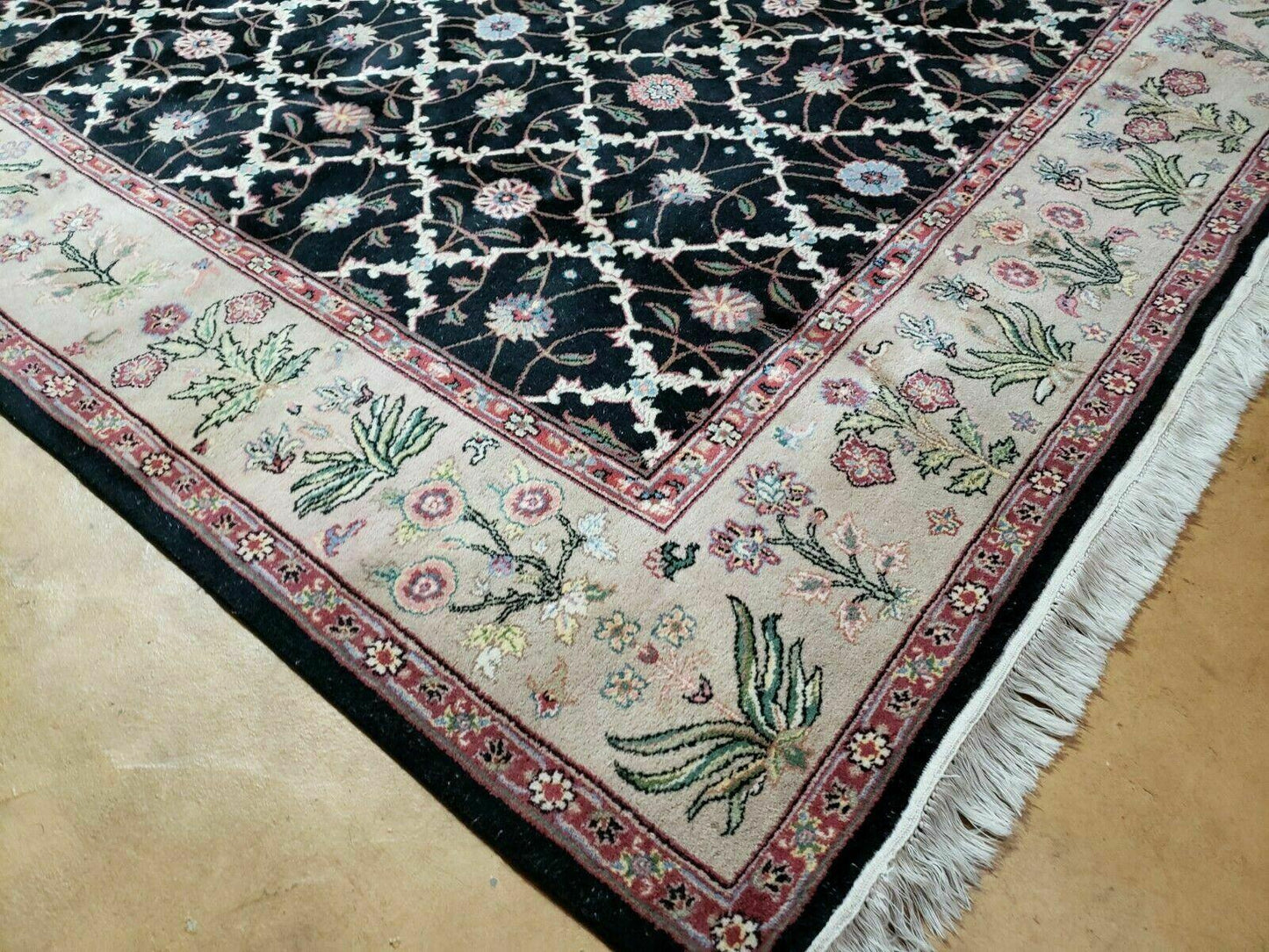 Handmade Wool Rug 6x9 Floral Oriental Hand Knotted Made In India