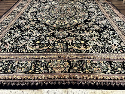 Pak Persian Rug 10x14 Hand Knotted Wool Floral Vintage Carpet 225 KPSI