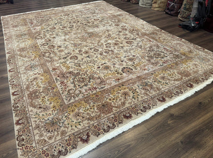 Sino Persian Rug 8x12 Wool Silk Hand Knotted Vintage Carpet