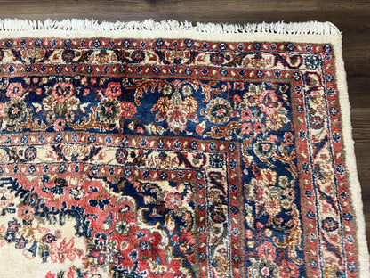 Persian Rug Hand Knotted Wool Hamadan 9x10 Antique Oriental Carpet