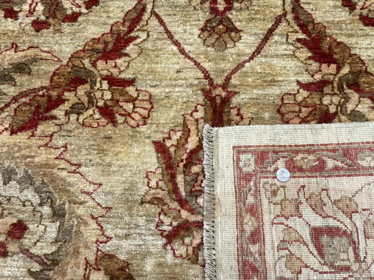 Indian Mahal Rug 7x9 Wool Handmade Area Rug