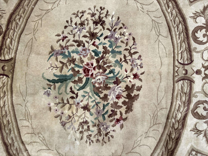 Palace Size Aubusson Rug 12x18, Extra Large, French European Carpet, Soft Wool Pile, Elegant