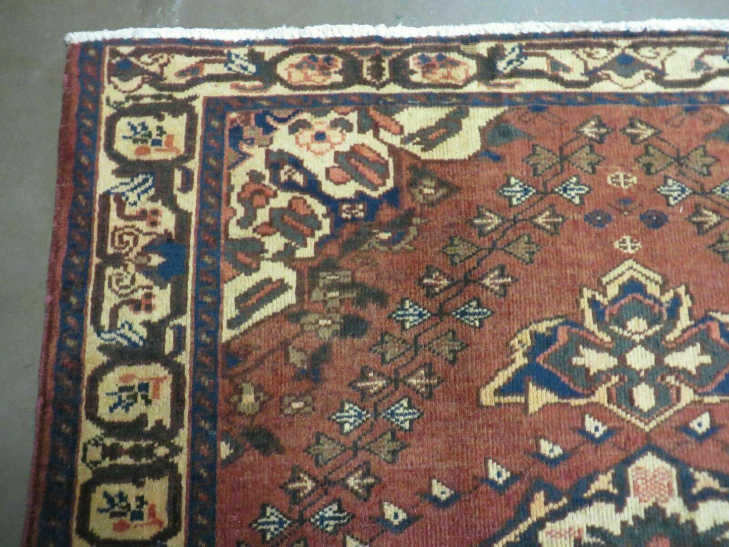 Antique Turkish Medallion Wool Rug Handmade 4x7 Vegetable Dye