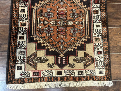 Persian Tribal Runner Rug Handmade Wool Sarab Geometric Medallions