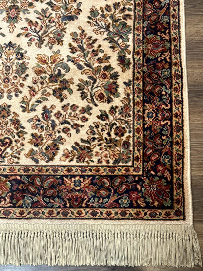 Karastan Ivory Sarouk Wool Rug 4x6 Vintage Original 700 Series