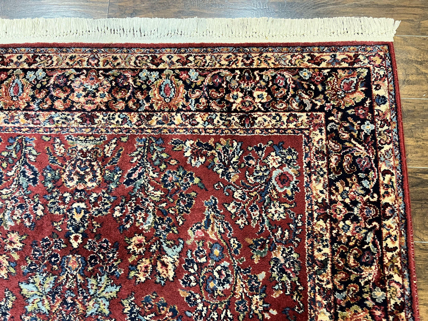 Karastan Rug 5.9 x 9 Red Sarouk #785, Wool Karastan Carpet, Original 700 Series, Vintage Karastan Oriental Rug Discontinued