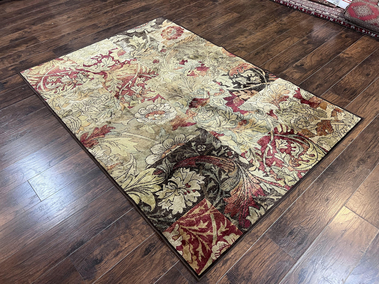 Modern Abstract Area Rug 5x7 Floral Design Multicolor Contemporary Carpet