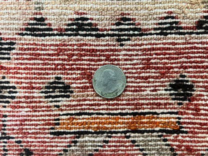 Antique Persian Tribal Rug 4 x 8, Geometric Medallion, Boho Rug, Wool Handmade Rug, Red 4x8 Rug, Persian Hamadan Rug