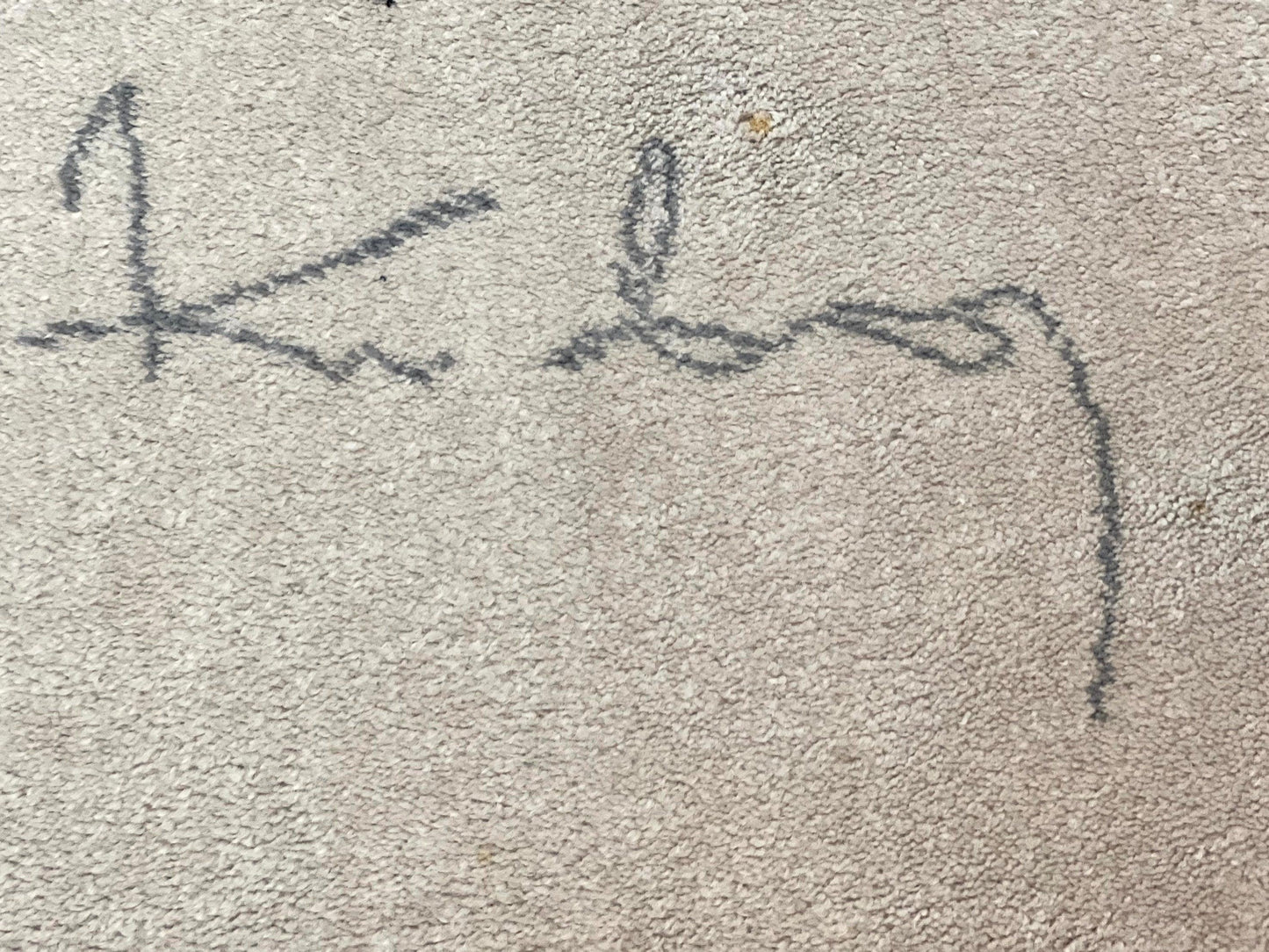 Danish Rya Shag Rug 6x9, EGE Axminster Carpet, Ivory, Modern Abstract Rug, Signed by Designer