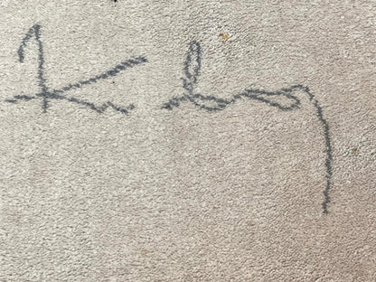 Danish Rya Shag Rug 6x9, EGE Axminster Carpet, Ivory, Modern Abstract Rug, Signed by Designer