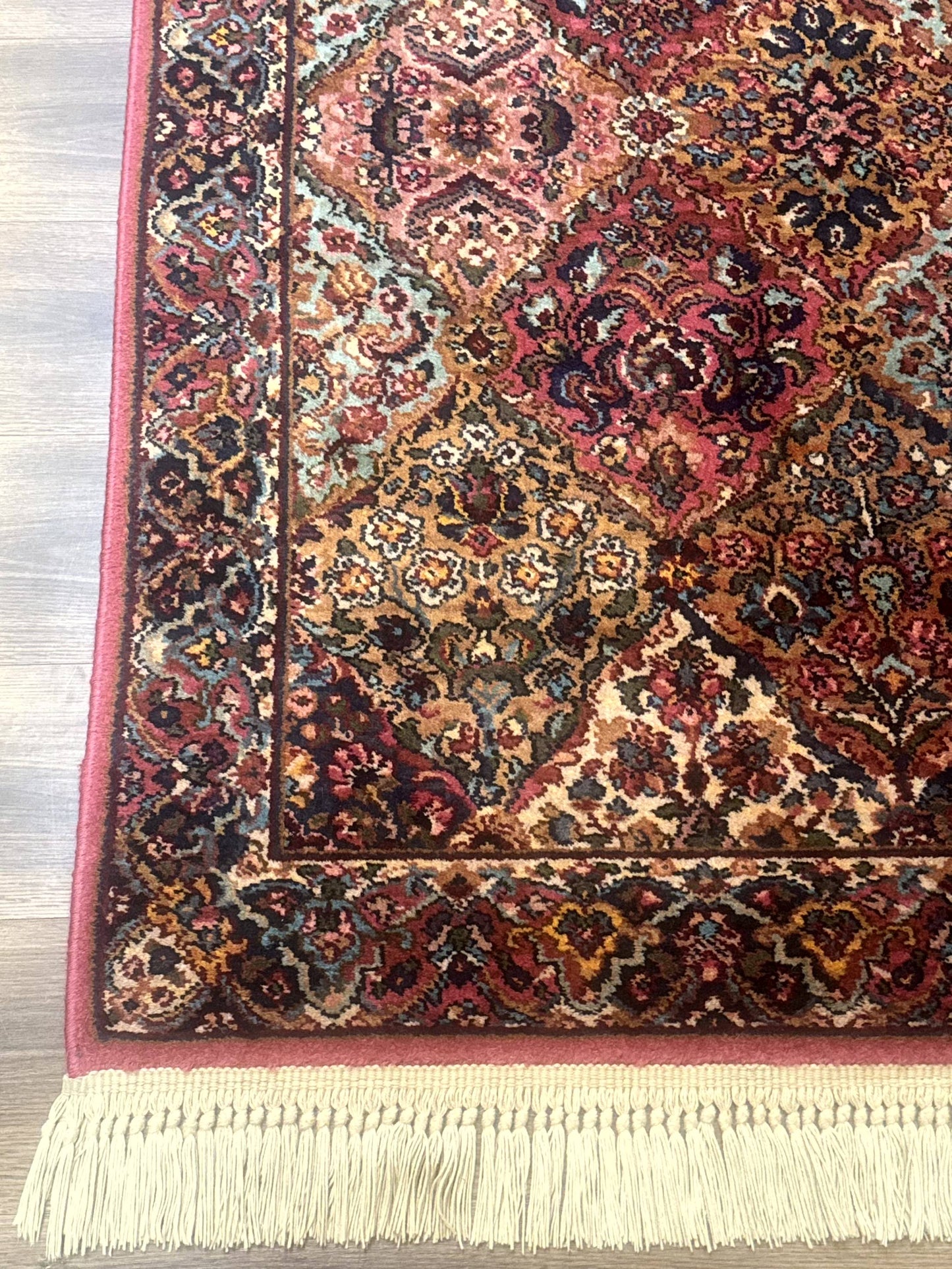 Karastan Rug 3x5 Multicolor Panel Kirman #717, Original 700 Series, Wool Pile, Discontinued
