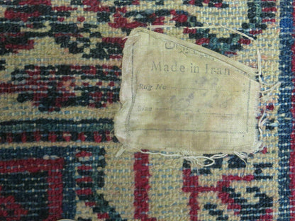 Indian Wool Rug Amritsar Vintage Handmade Red Paisley Design