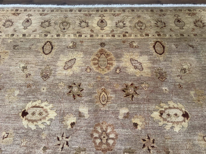 Pakistani Peshawar Rug 8x11, Indo Persian Mahal Carpet, Traditional Wool Oriental Rug