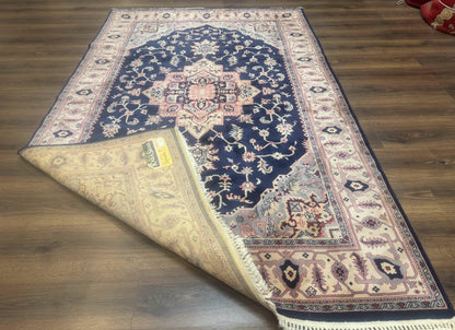 Karastan Navy Serapi Kara Shah Wool Rug Vintage Area Rug