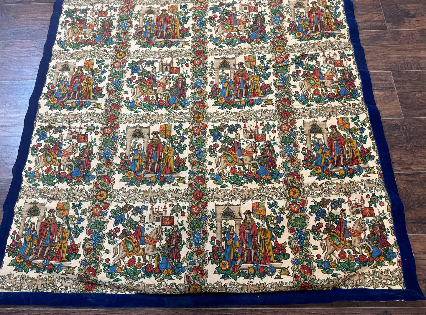 Vintage European Tapestry 4x4, Medievel Design